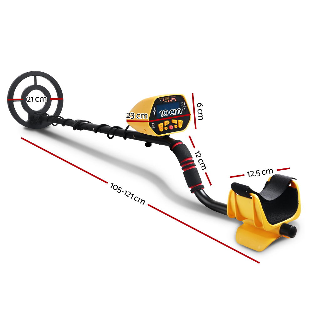 LCD Screen Metal Detector with Headphones - Yellow - Pet And Farm