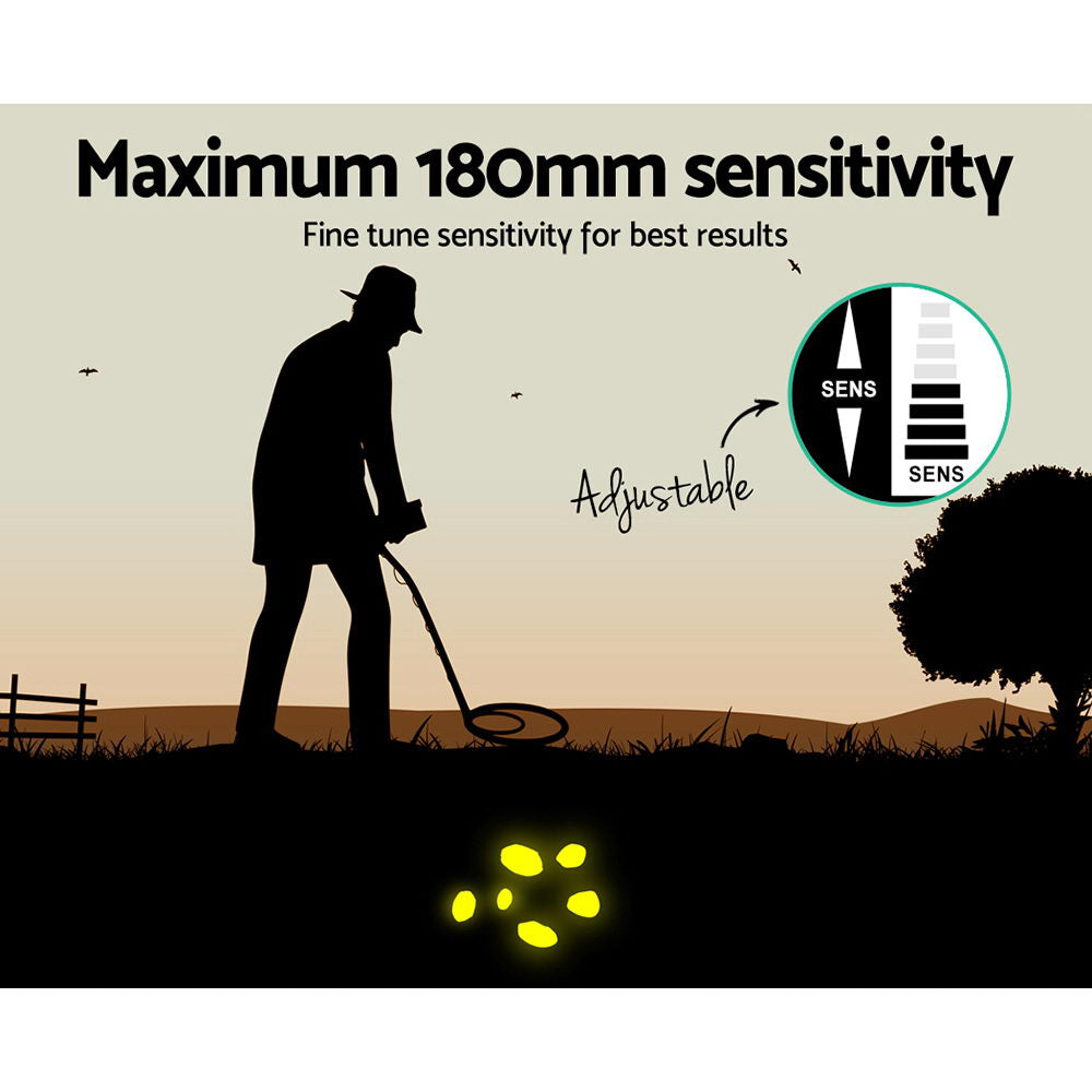 LCD Screen Metal Detector with Headphones - Yellow - Pet And Farm