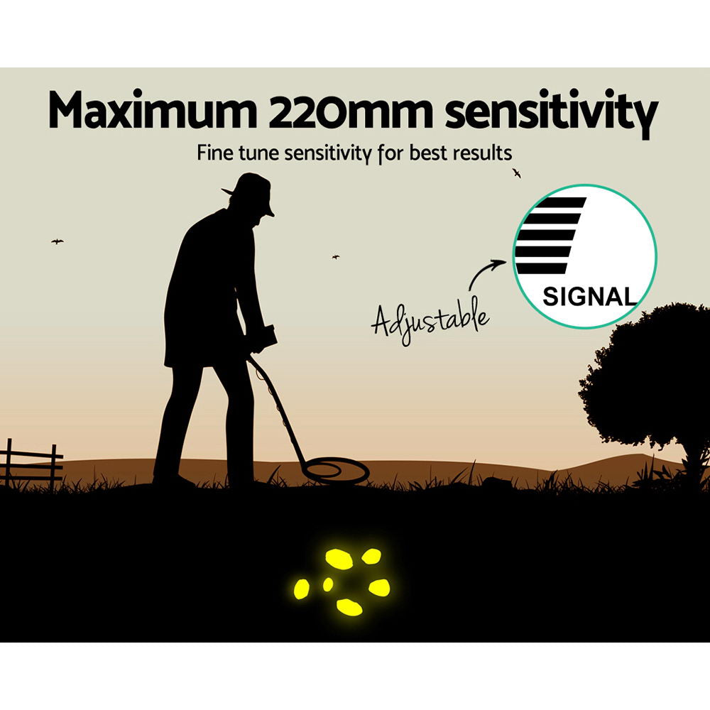 LCD Screen Metal Detector with Headphones - Black - Pet And Farm