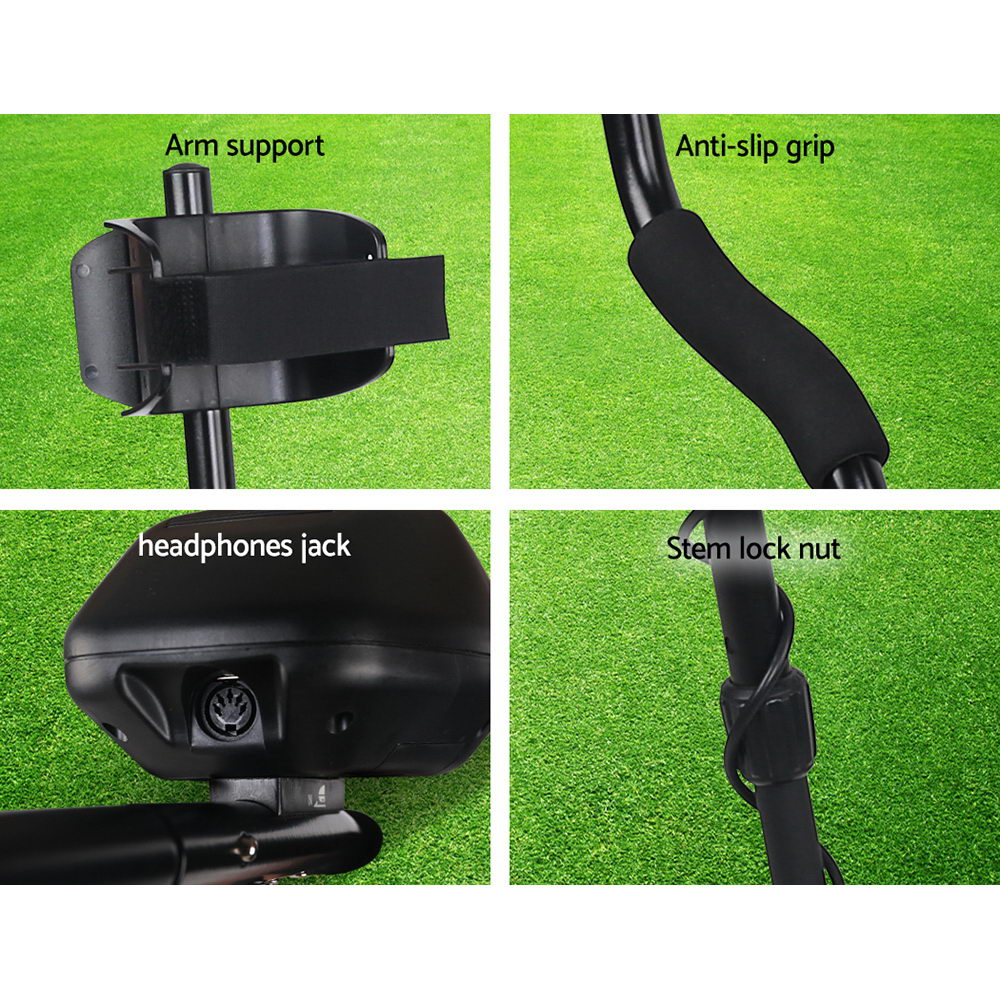 LCD Screen Metal Detector with Headphones - Black - Pet And Farm