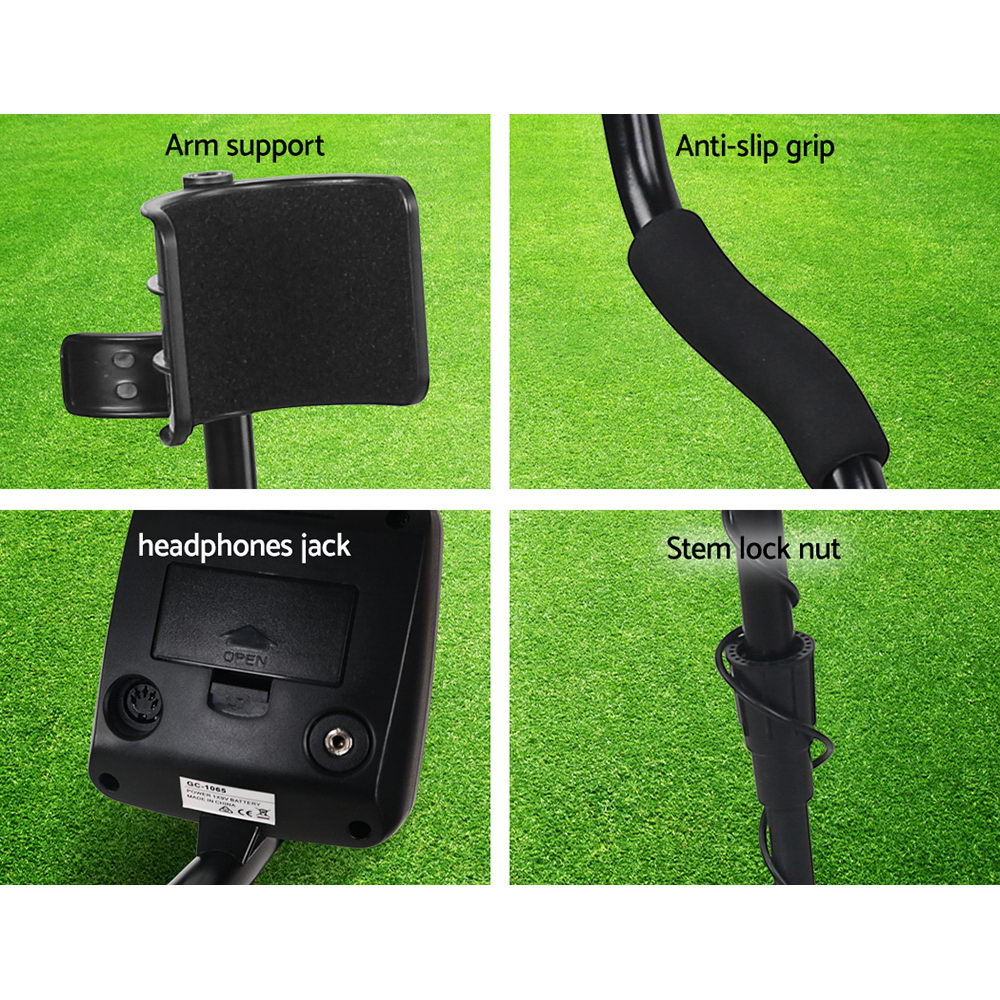 LED Metal Detector with Headphones - Black - Pet And Farm