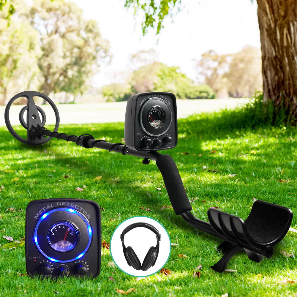 LED Metal Detector with Headphones - Black - Pet And Farm