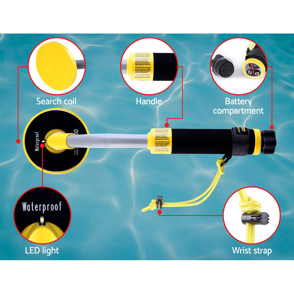 Waterproof Metal Detector 30M Underwater Pinpointer Gold Hunter Deep Sensitive Digger Treasure - Pet And Farm
