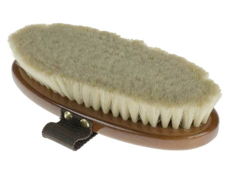 Horze Natural Hair Super Soft Brush (Wood Backed) - Pet And Farm