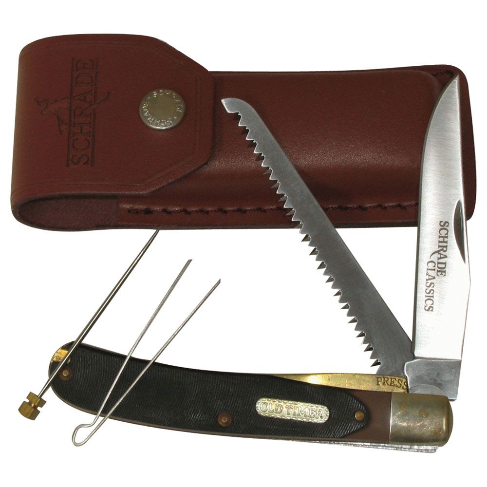 Old Timer Knife Buzz Saw Trapper with Pouch - Pet And Farm
