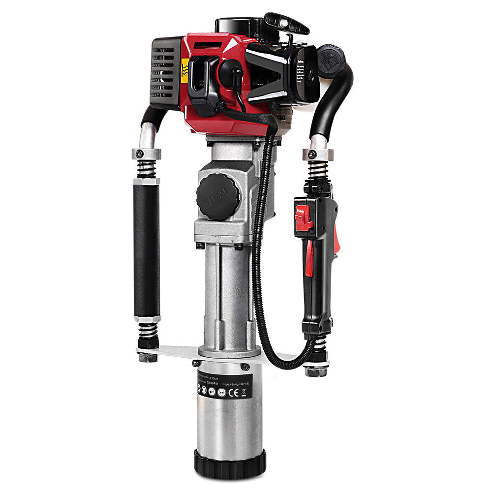 GIANTZ 55CC Petrol Post Pile Hole Driver 2-Stroke Power Picket Rammer - Pet And Farm