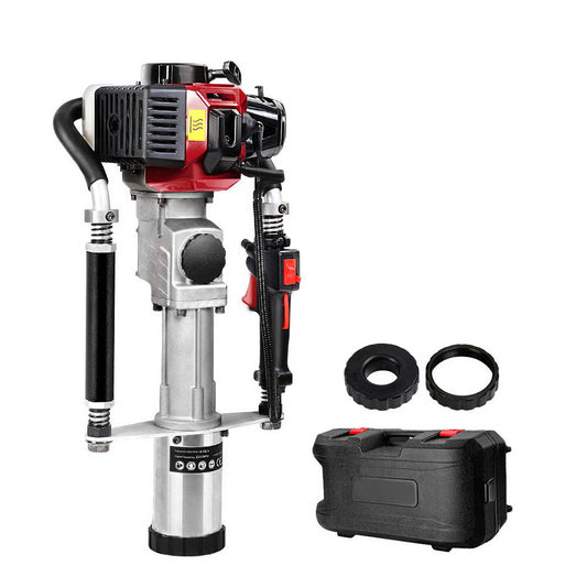 Giantz Petrol Post Driver 2-Stroke 32.7CC Rammer Pile Star Picket Fence Hole Red - Pet And Farm