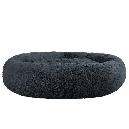 i.Pet Pet Bed Dog Cat 110cm Calming Extra Large Soft Plush Dark Grey - Pet And Farm