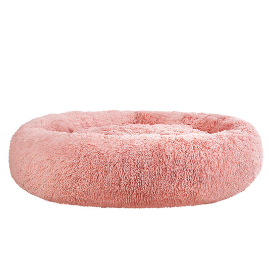 i.Pet Pet Bed Dog Cat 110cm Calming Extra Large Soft Plush Pink - Pet And Farm