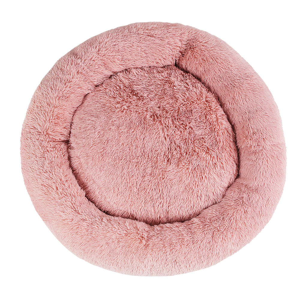 i.Pet Pet Bed Dog Cat 110cm Calming Extra Large Soft Plush Pink - Pet And Farm