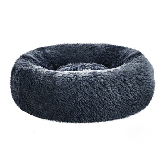 Pet Bed Dog Cat Calming Bed Small 60cm Dark Grey Sleeping Comfy Cave Washable - Pet And Farm