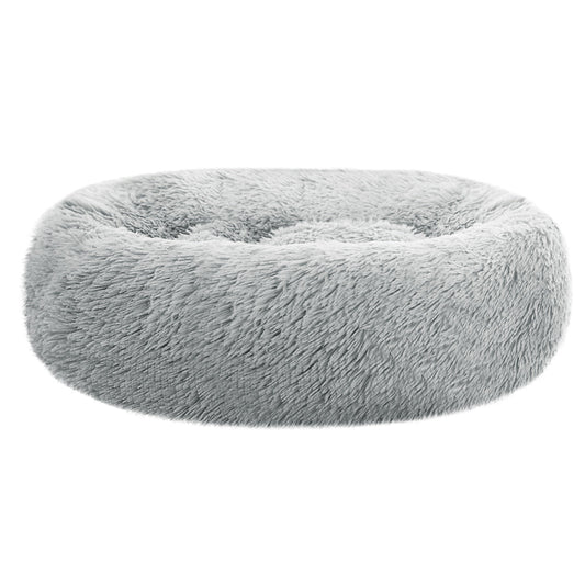 Pet Bed Dog Cat Calming Bed Medium 75cm Light Grey Sleeping Comfy Cave Washable - Pet And Farm