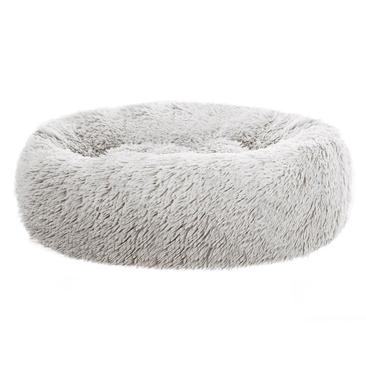 Pet Bed Dog Cat Calming Bed Medium 75cm White Sleeping Comfy Cave Washable - Pet And Farm