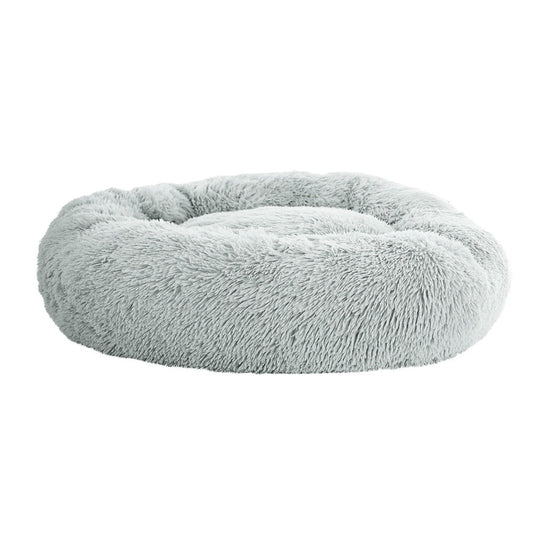 i.Pet Pet Bed Dog Cat 90cm Large Calming Soft Plush Light Grey - Pet And Farm