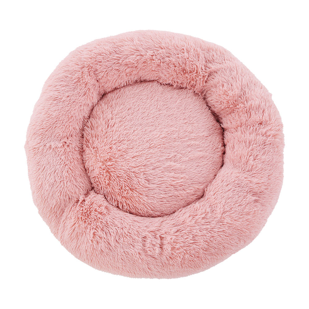 i.Pet Pet Bed Dog Cat 90cm Large Calming Soft Plush Pink - Pet And Farm