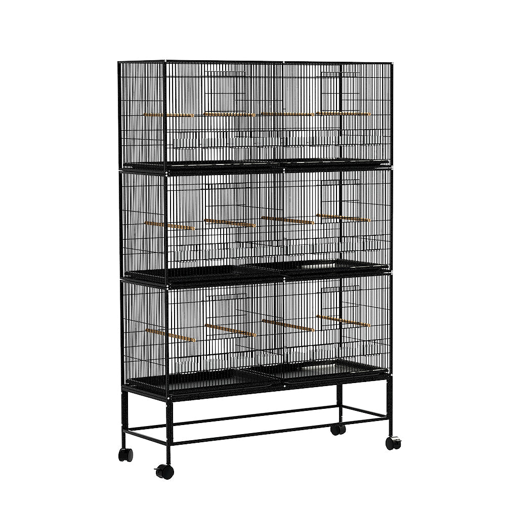 i.Pet Bird Cage Large Aviary Cages Galvanised Parrot Stand Alone Wheels 175cm - Pet And Farm
