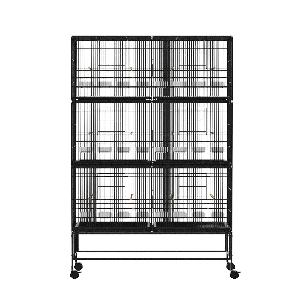 i.Pet Bird Cage Large Aviary Cages Galvanised Parrot Stand Alone Wheels 175cm - Pet And Farm
