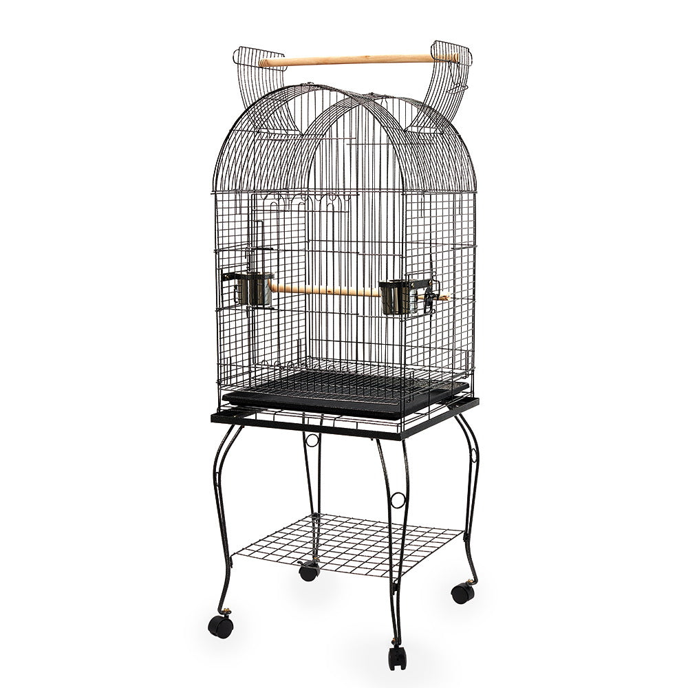 i.Pet Large Bird Cage with Perch - Black - Pet And Farm