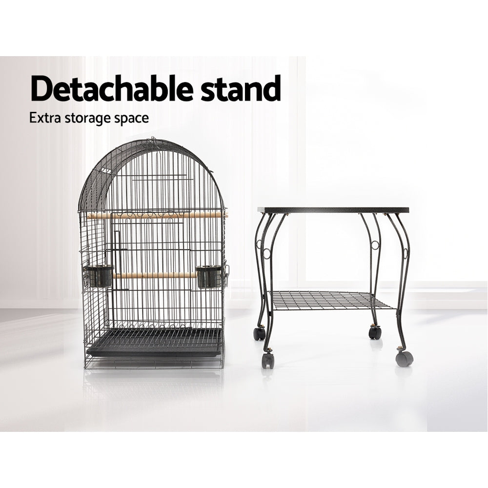 i.Pet Large Bird Cage with Perch - Black - Pet And Farm