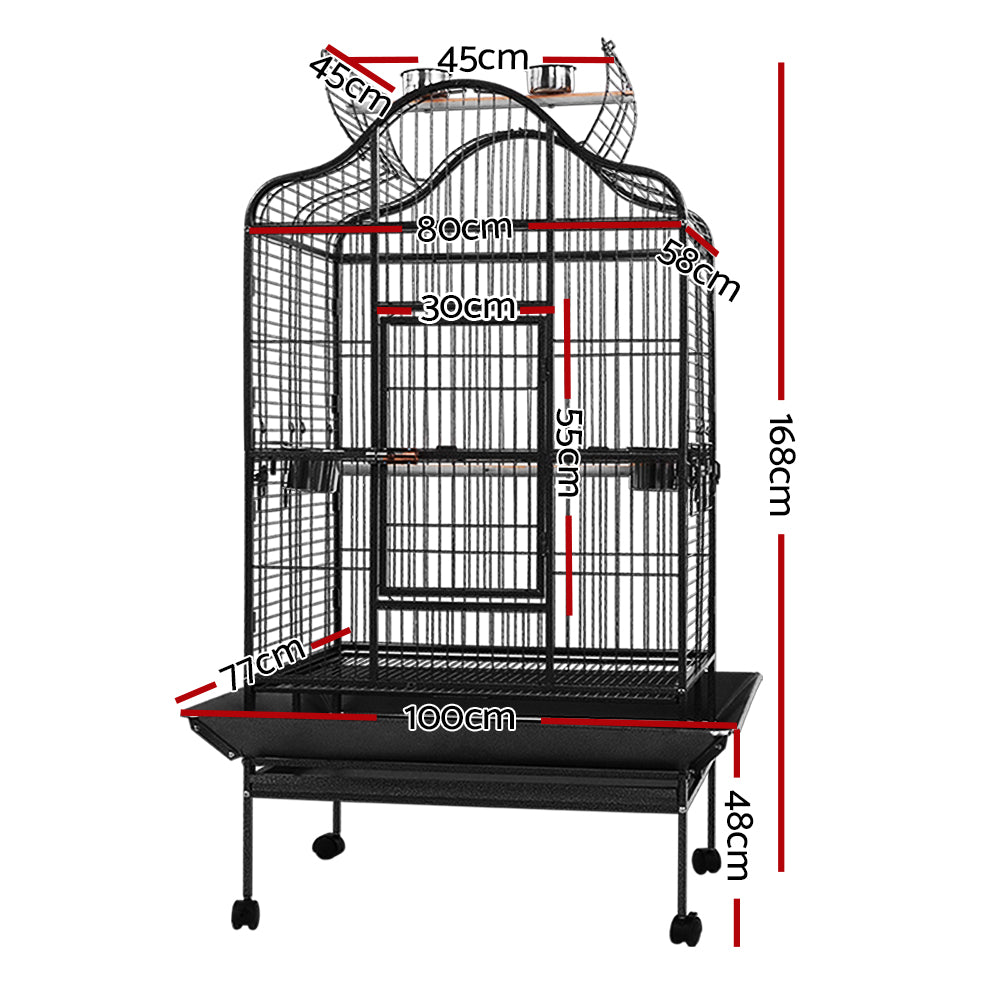 i.Pet Bird Cage Pet Cages Aviary 168CM Large Travel Stand Budgie Parrot Toys - Pet And Farm