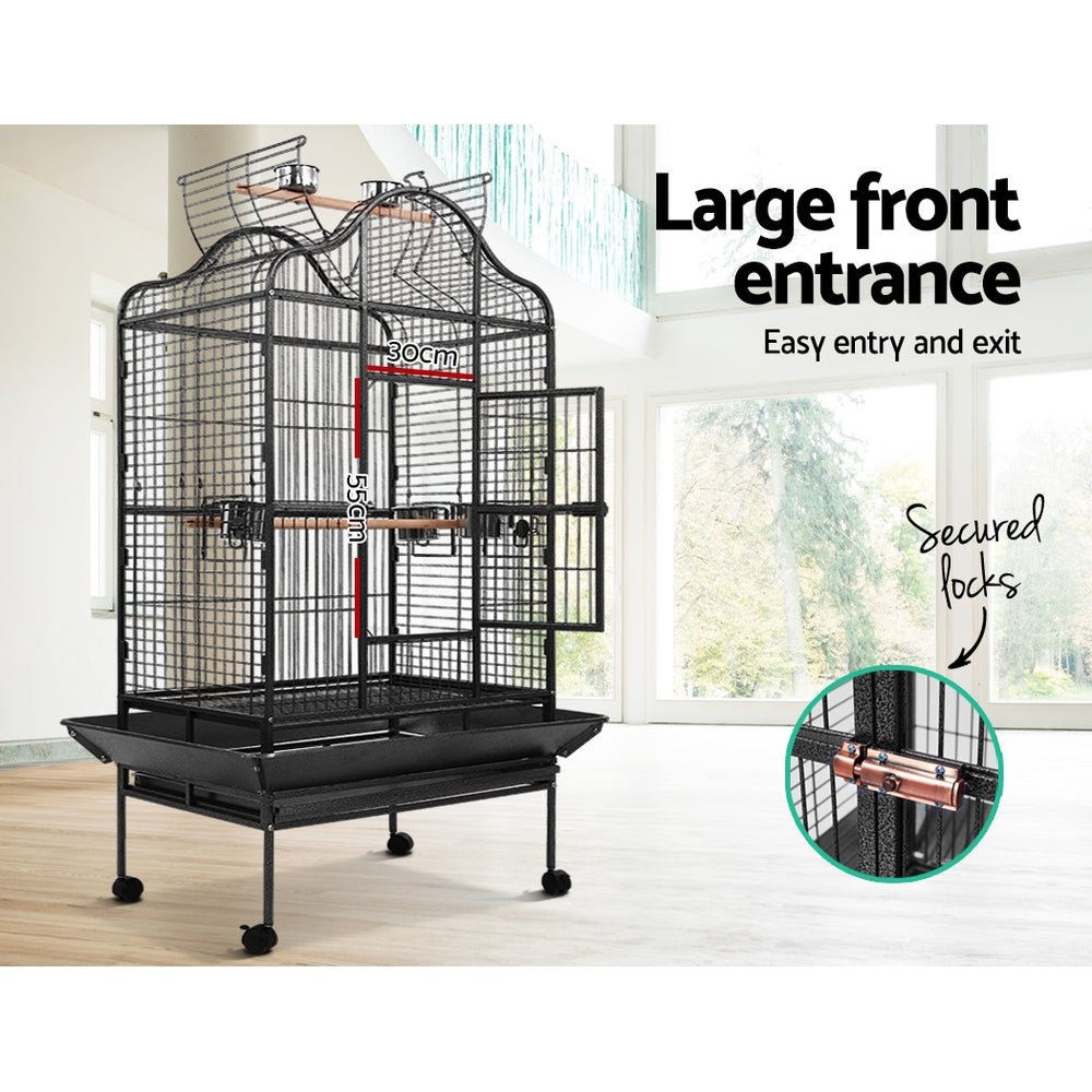 i.Pet Bird Cage Pet Cages Aviary 168CM Large Travel Stand Budgie Parrot Toys - Pet And Farm