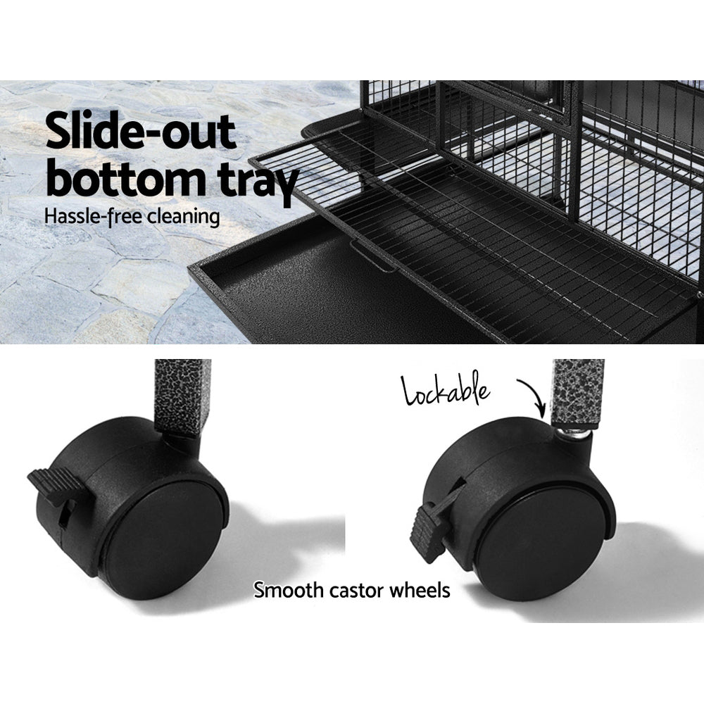 i.Pet Bird Cage Pet Cages Aviary 168CM Large Travel Stand Budgie Parrot Toys - Pet And Farm