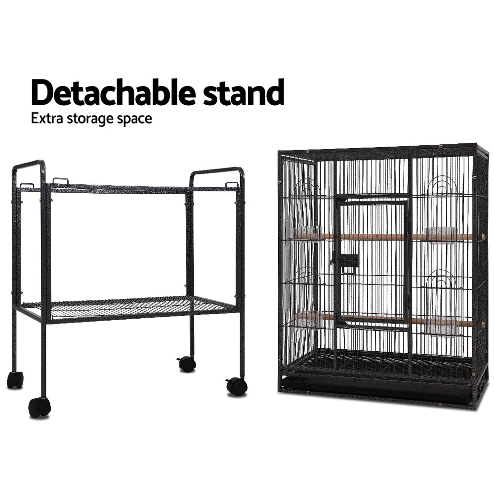 i.Pet Bird Cage Pet Cages Aviary 144CM Large Travel Stand Budgie Parrot Toys - Pet And Farm