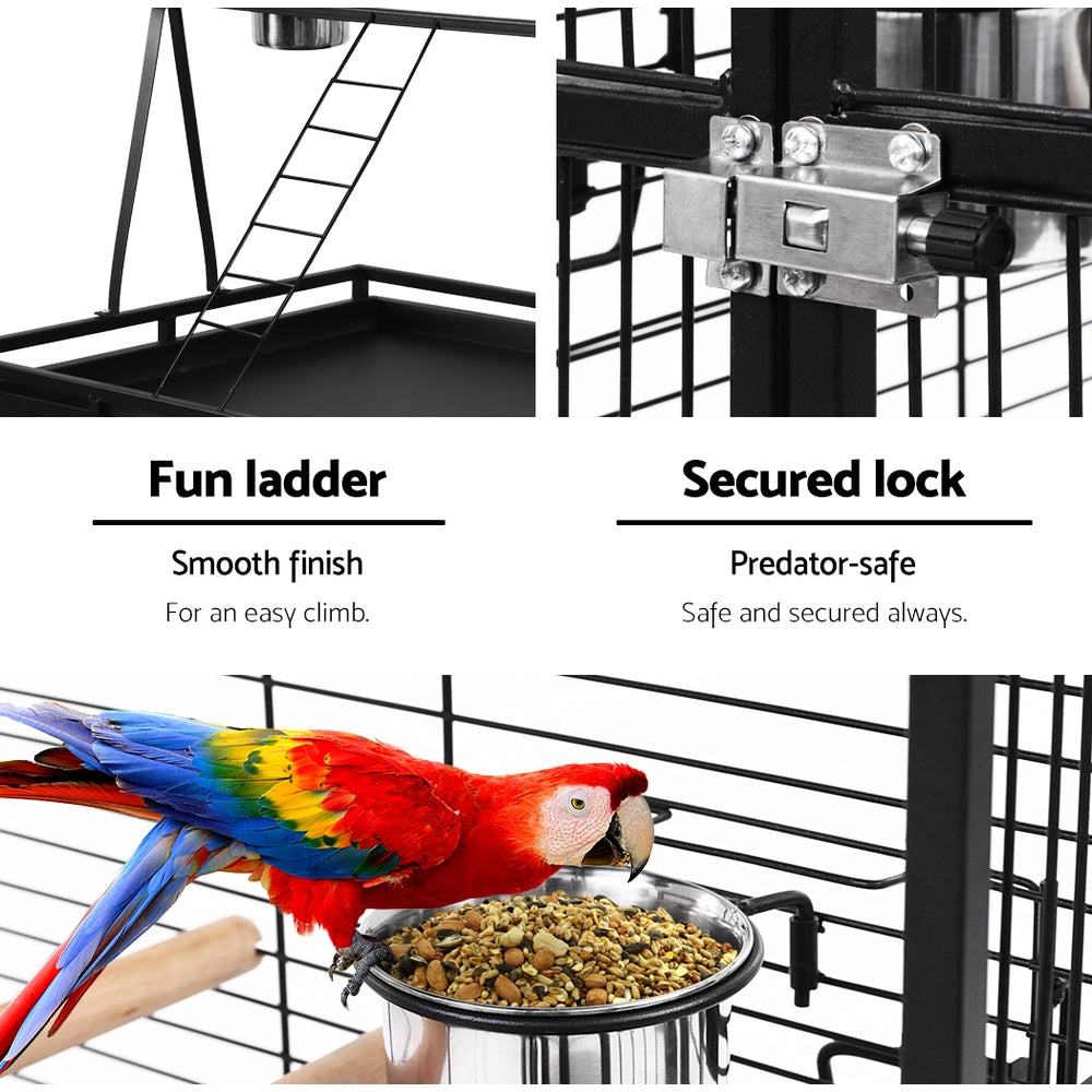 i.Pet Bird Cage Pet Cages Aviary 173CM Large Travel Stand Budgie Parrot Toys - Pet And Farm