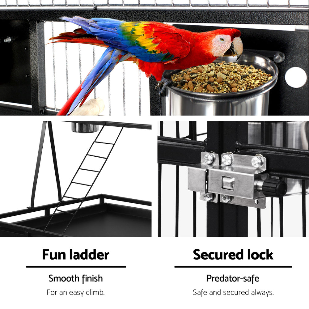 i.Pet Bird Cage Pet Cages Aviary 173CM Large Travel Stand Budgie Parrot Toys - Pet And Farm