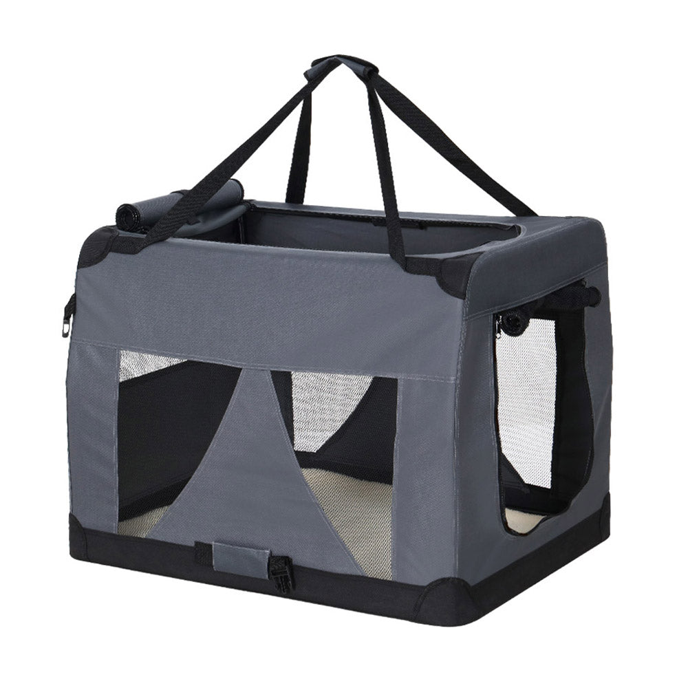 i.Pet Pet Carrier Soft Crate Dog Cat Travel Portable Cage Kennel Foldable Car XL - Pet And Farm