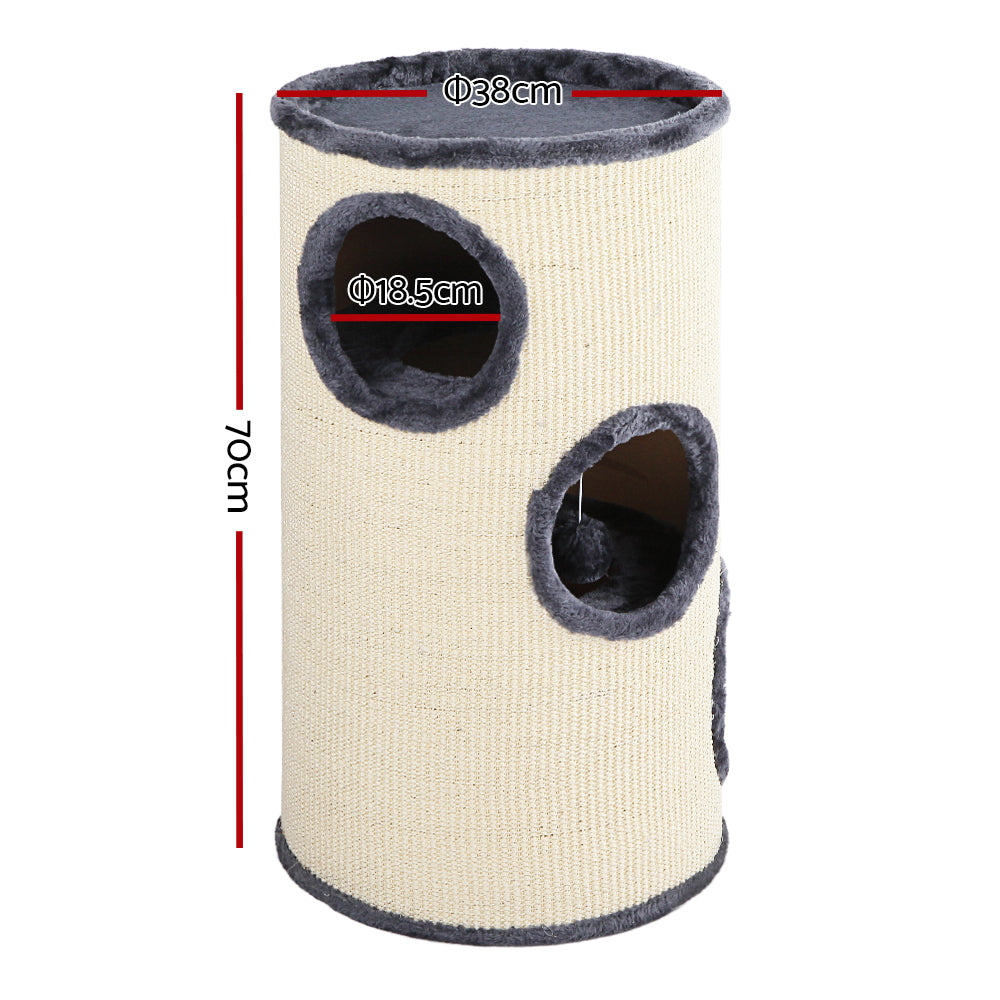 i.Pet Cat Tree 70cm Trees Scratching Post Scratcher Tower Condo House Furniture Wood - Pet And Farm