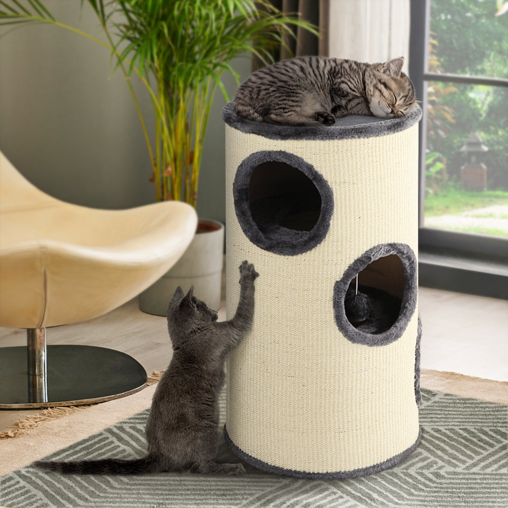 i.Pet Cat Tree 70cm Trees Scratching Post Scratcher Tower Condo House Furniture Wood - Pet And Farm