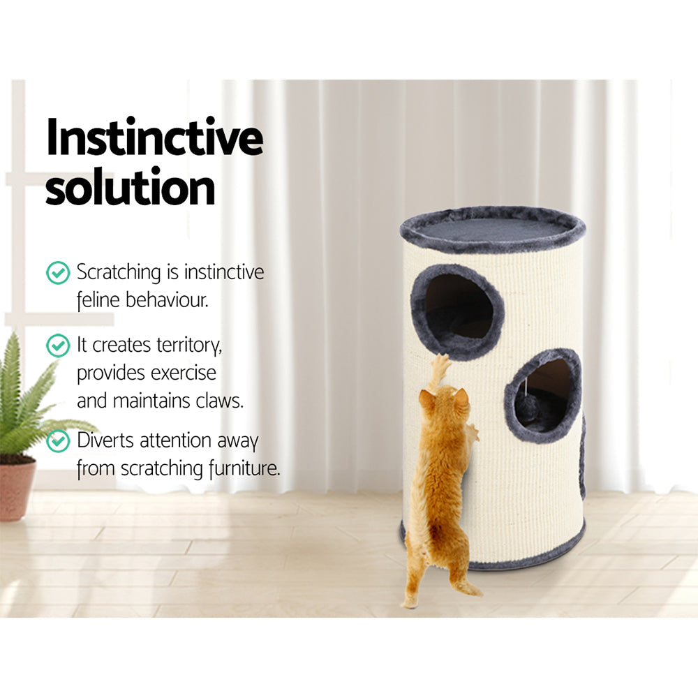 i.Pet Cat Tree 70cm Trees Scratching Post Scratcher Tower Condo House Furniture Wood - Pet And Farm