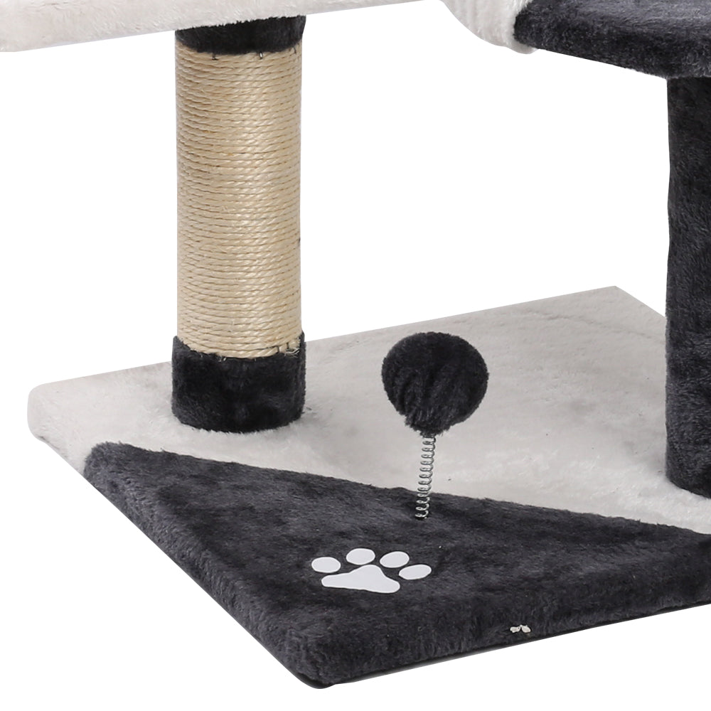 i.Pet Cat Tree 112cm Trees Scratching Post Scratcher Tower Condo House Furniture Wood - Pet And Farm
