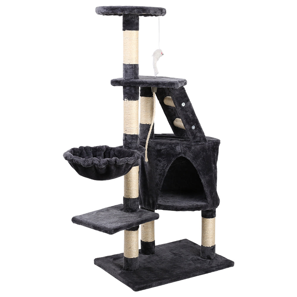 i.Pet Cat Tree 120cm Trees Scratching Post Scratcher Tower Condo House Furniture Wood Multi Level - Pet And Farm