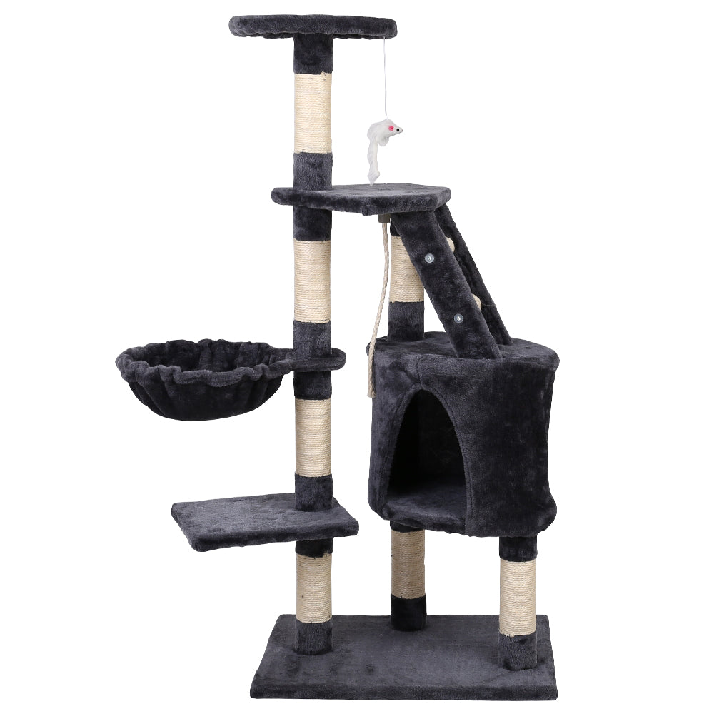 i.Pet Cat Tree 120cm Trees Scratching Post Scratcher Tower Condo House Furniture Wood Multi Level - Pet And Farm