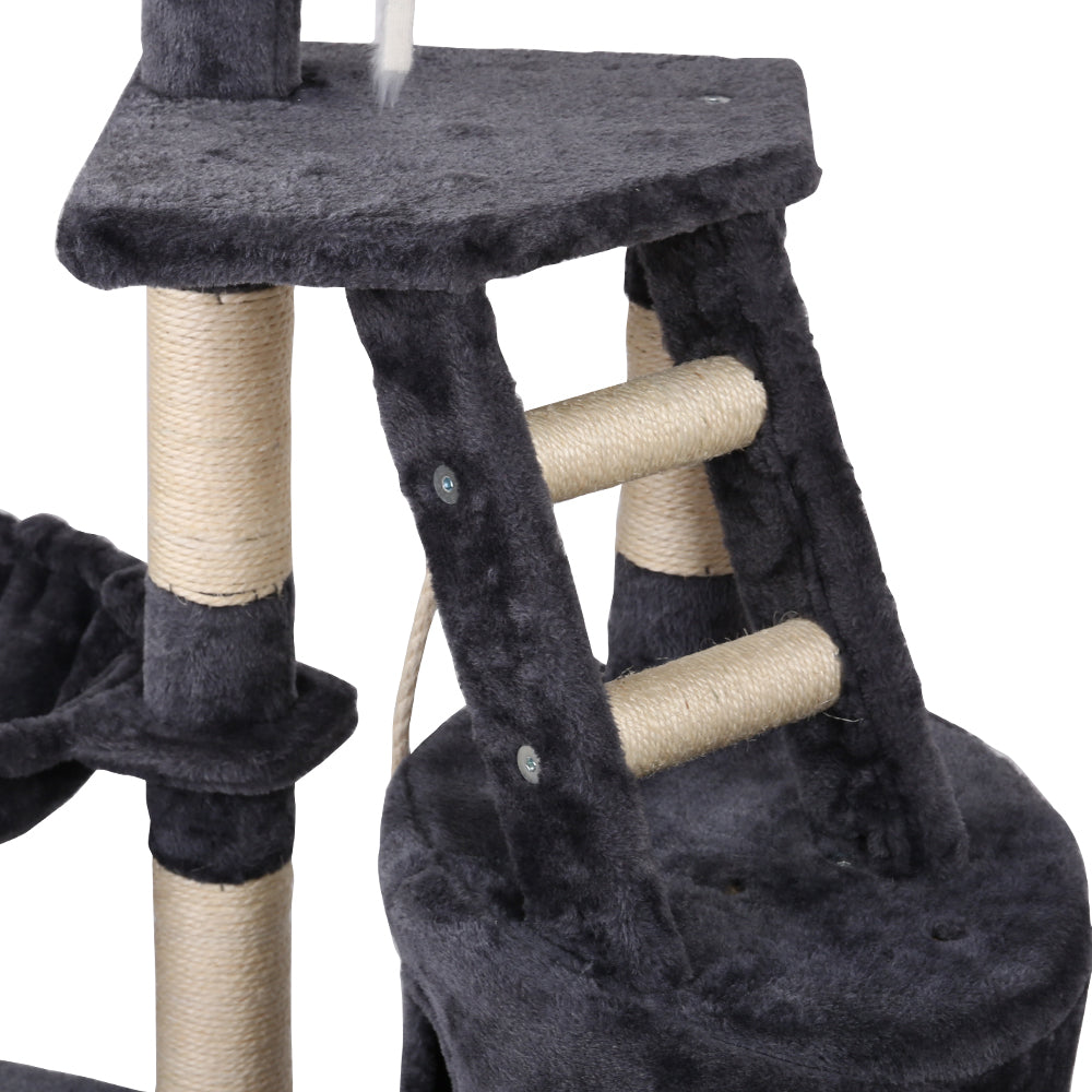 i.Pet Cat Tree 120cm Trees Scratching Post Scratcher Tower Condo House Furniture Wood Multi Level - Pet And Farm