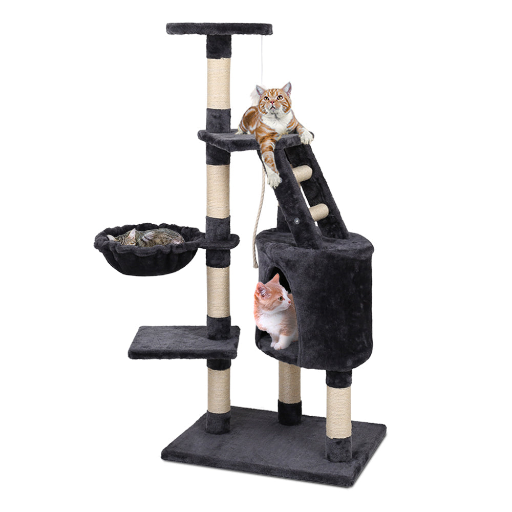 i.Pet Cat Tree 120cm Tower Scratching Post Scratcher Wood Condo House Bed Toys - Pet And Farm