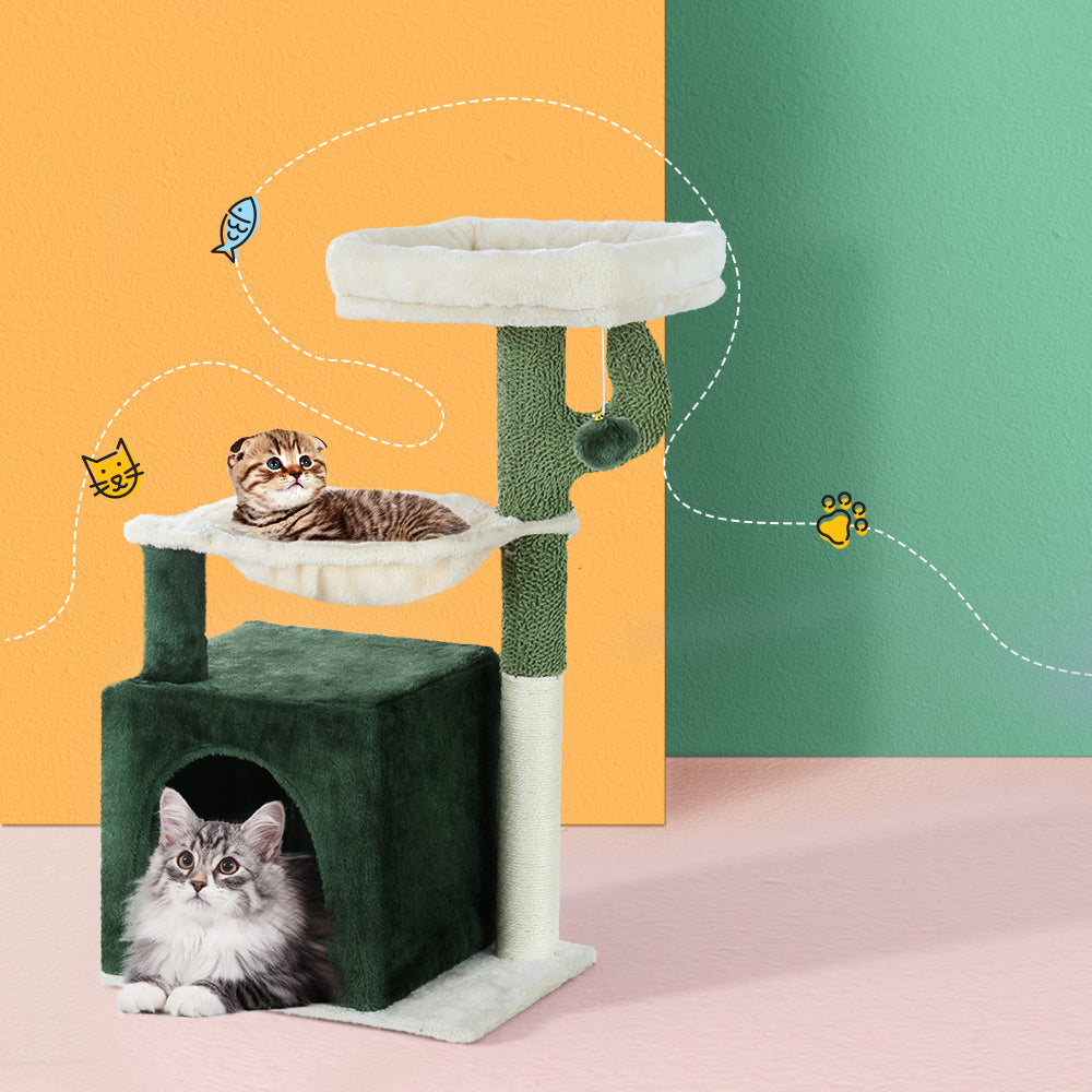 i.Pet Cat Tree Tower Scratching Post Scratcher Wood Condo Bed Toys House 78cm - Pet And Farm