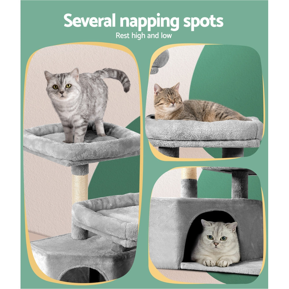 i.Pet Cat Tree Tower Scratching Post Scratcher Wood Condo House Bed Trees 69cm - Pet And Farm