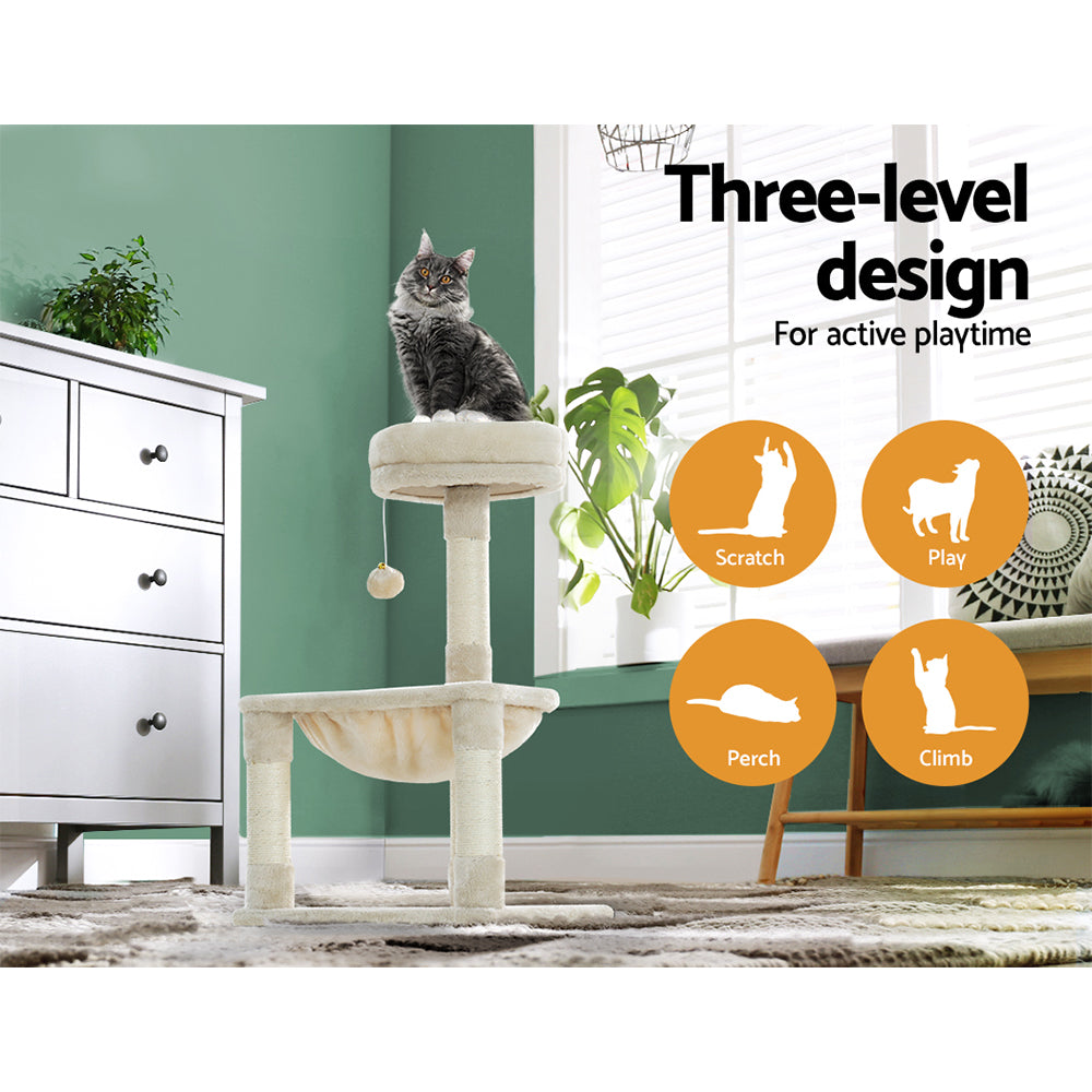 i.Pet Cat Tree Tower Scratching Post Scratcher Wood Condo Toys House Bed 69cm - Pet And Farm