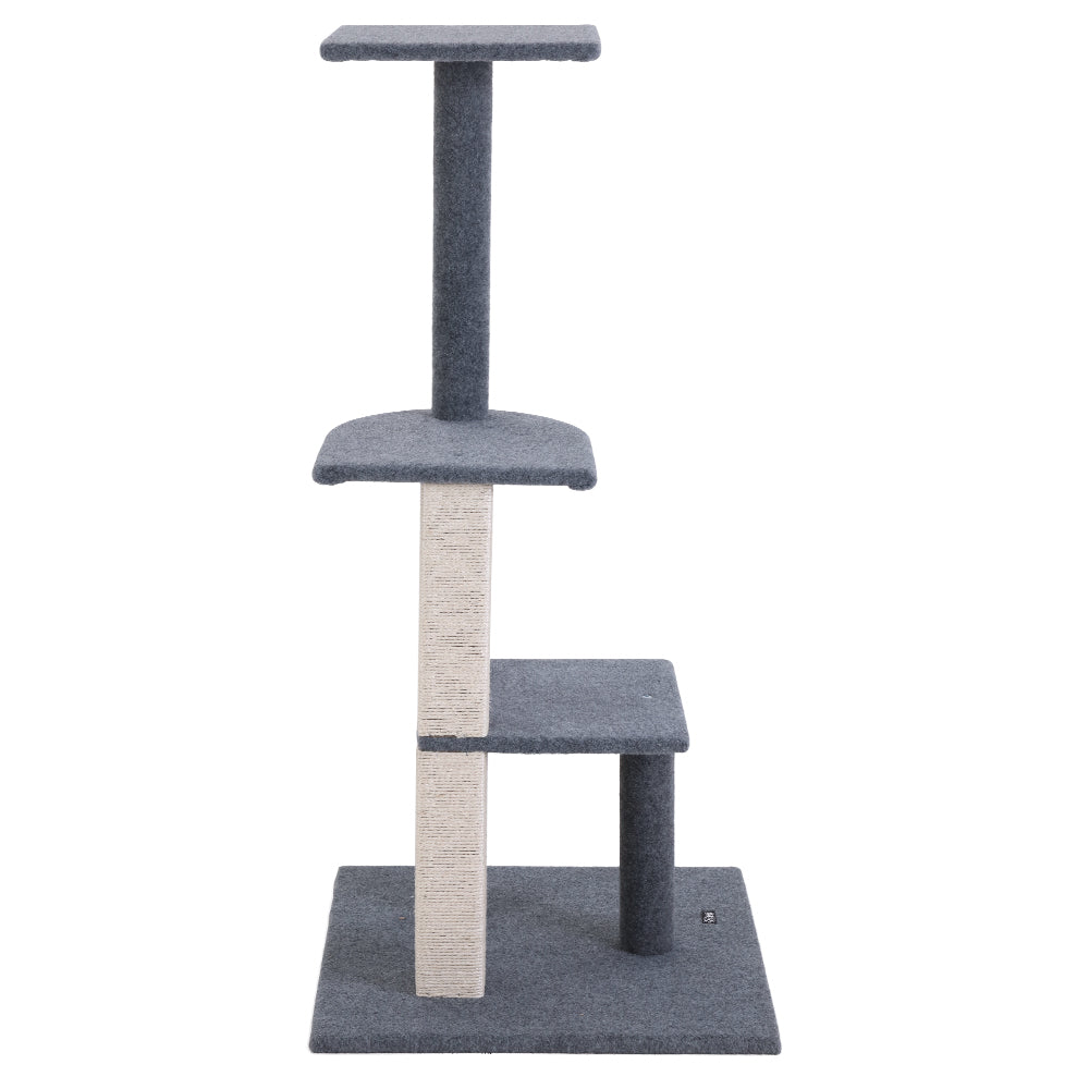 i.Pet Cat Tree 124cm Trees Scratching Post Scratcher Tower Condo House Furniture Wood Steps - Pet And Farm