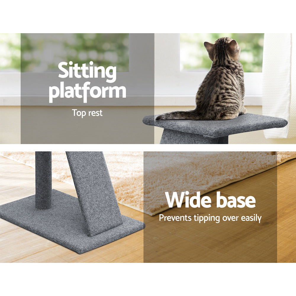 i.Pet Cat Tree 82cm Trees Scratching Post Scratcher Tower Condo House Furniture Wood Slide - Pet And Farm