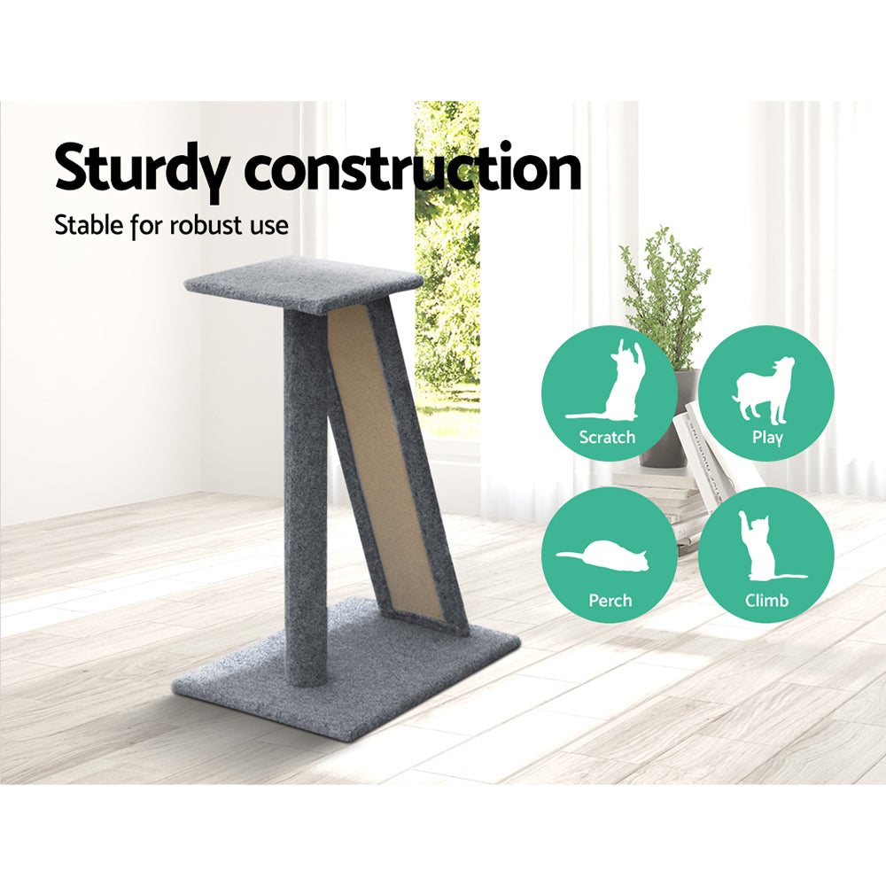 i.Pet Cat Tree 82cm Trees Scratching Post Scratcher Tower Condo House Furniture Wood Slide - Pet And Farm