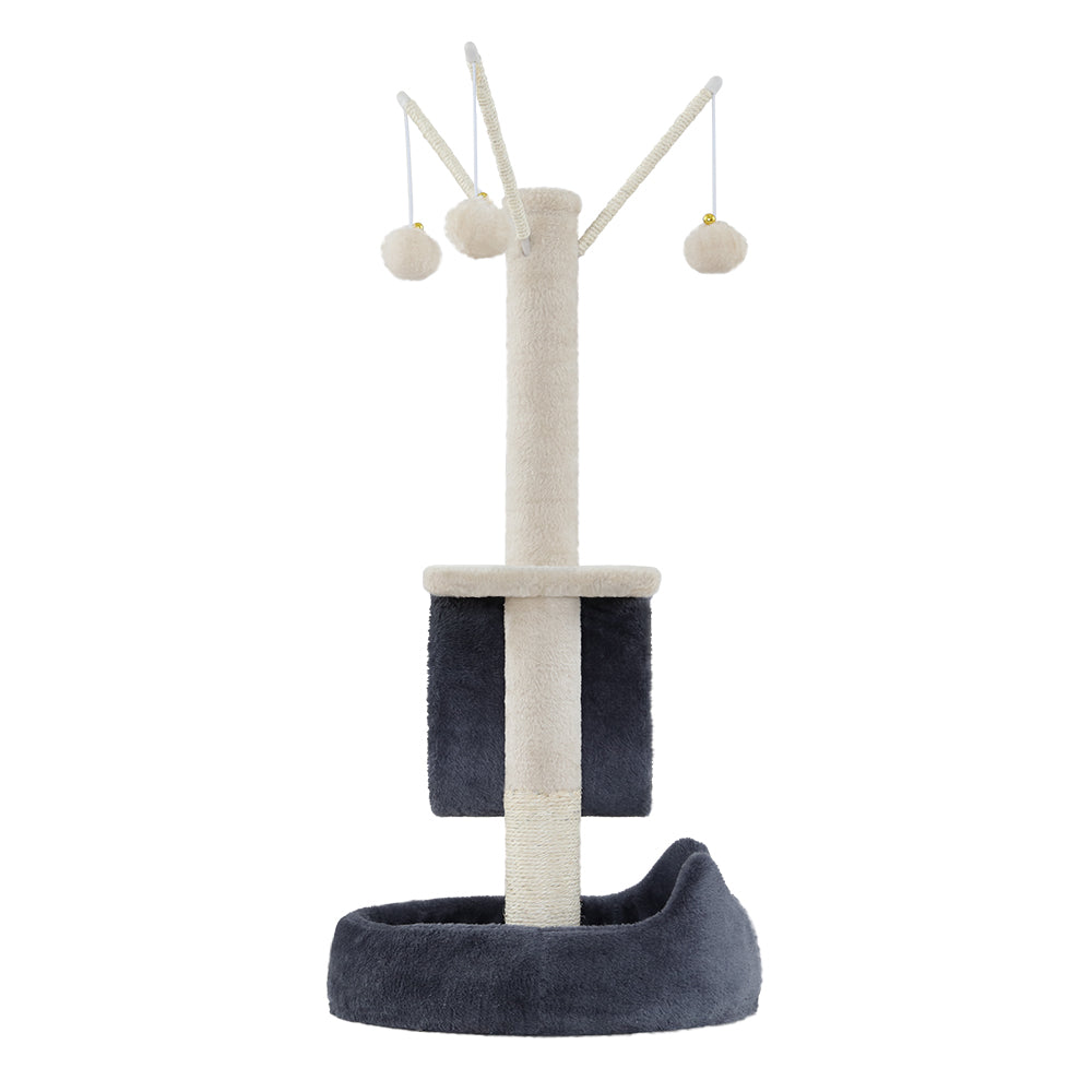 i.Pet Cat Tree Scratching Post 76cm Scratcher Tower Condo House Hanging toys - Pet And Farm