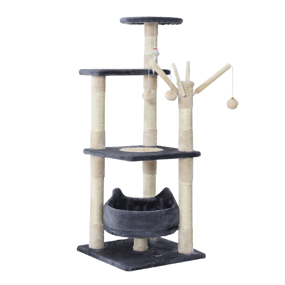 i.Pet Cat Tree 110cm Tower Scratching Post Scratcher Wood Condo House Bed Toys - Pet And Farm