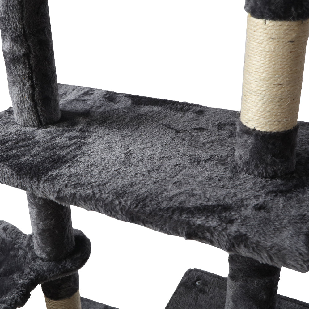 i.Pet Cat Tree 140cm Trees Scratching Post Scratcher Tower Condo House Furniture Wood - Pet And Farm