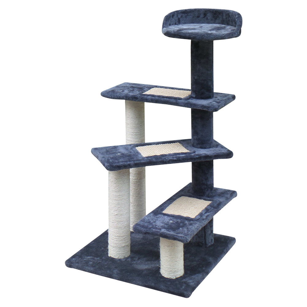 i.Pet Cat Tree 100cm Trees Scratching Post Scratcher Tower Condo House Furniture Wood Steps - Pet And Farm