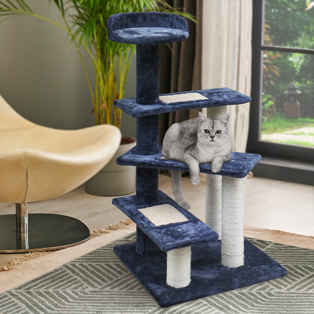 i.Pet Cat Tree 100cm Trees Scratching Post Scratcher Tower Condo House Furniture Wood Steps - Pet And Farm