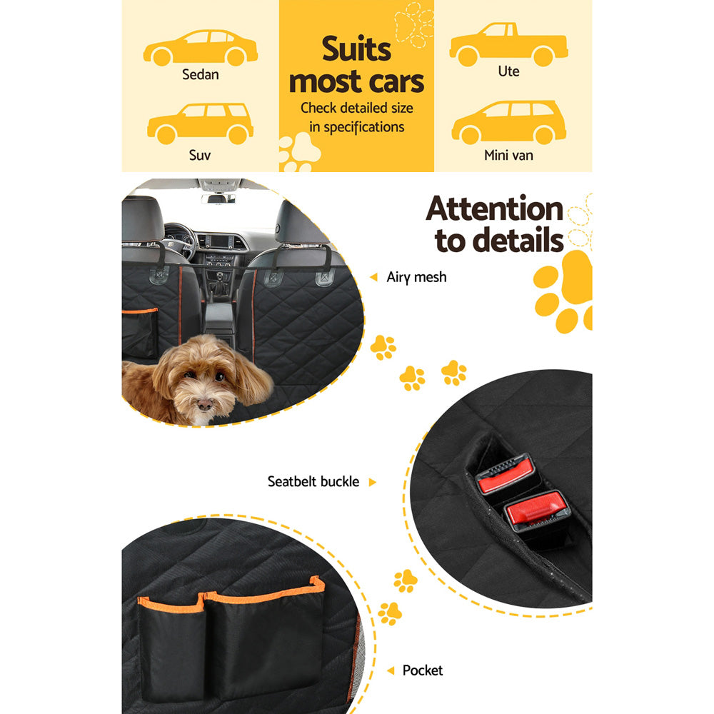 i.Pet Pet Car Seat Cover Dog Hammock Protector Back Waterproof Belt Non Slip Mat - Pet And Farm